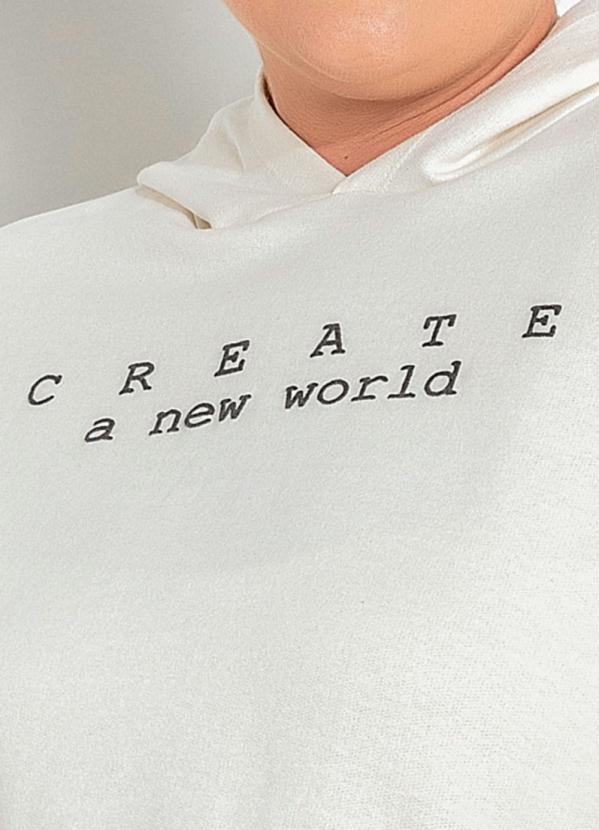 Marguerite - Casaco Cropped Off White Estampa Puff Plus Size 1