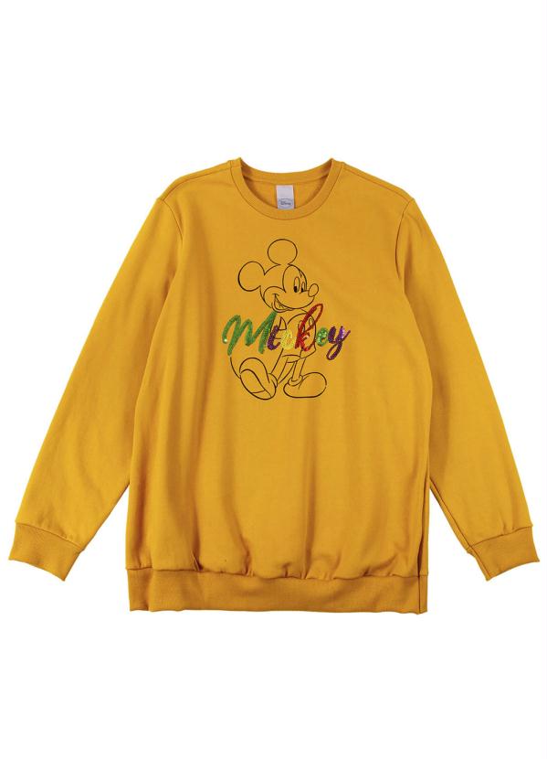 Disney - Casaco em Moletom com Bordado Amarelo 2