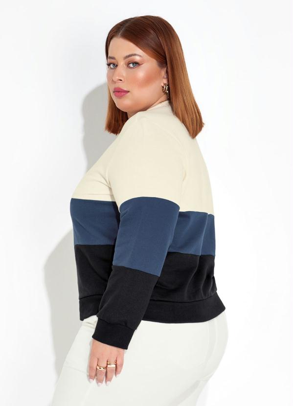 Marguerite - Casaco Tricolor com Recortes Plus Size 2