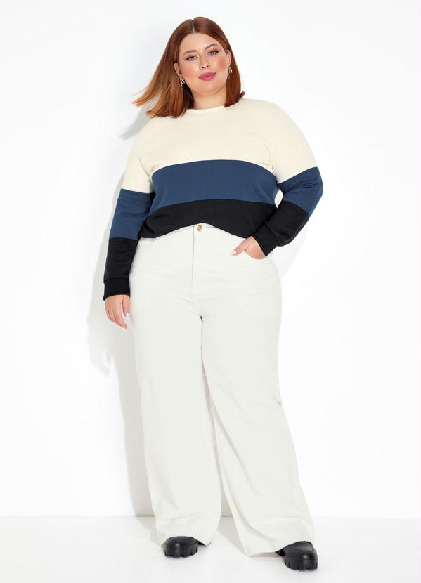 Marguerite - Casaco Tricolor com Recortes Plus Size 2