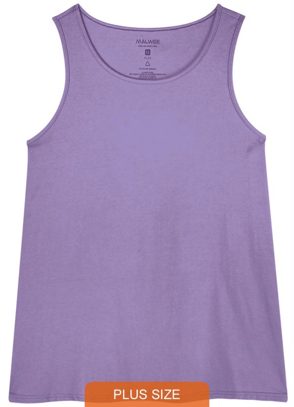 Malwee Plus - Blusa Lilás Regata Feminina Meia Malha 1