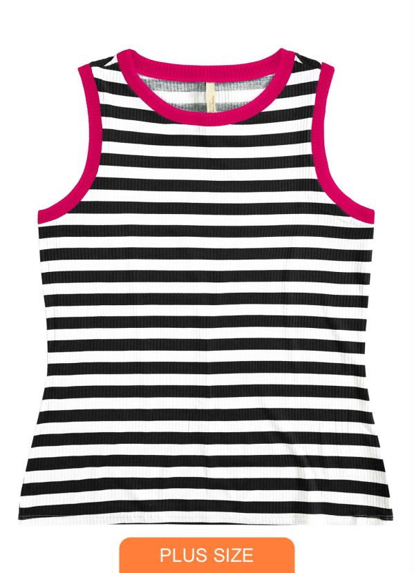 Lunender Mais Mulher - Blusa Malha Canelado Sevilha Preto