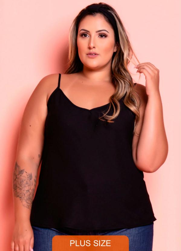 Chic e Elegante - Regata Basica Safira Preto