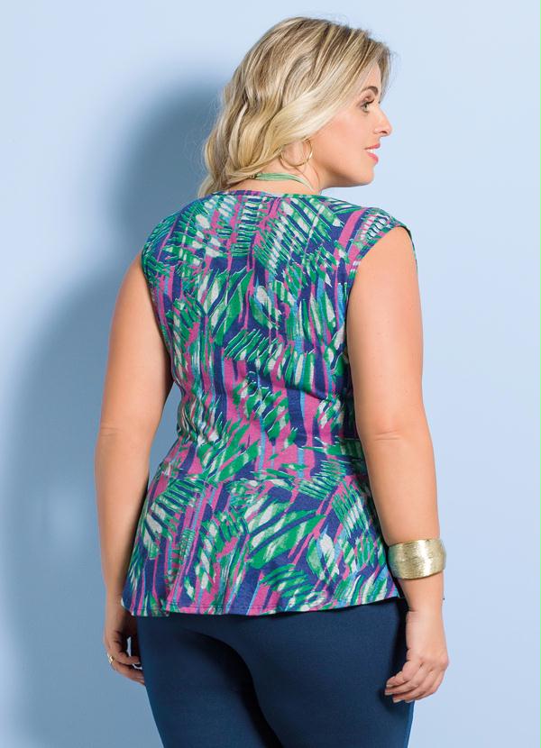 Marguerite - Regata Peplum Estampa Folhagem Marguerite 2