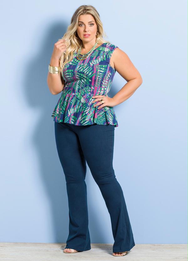 Marguerite - Regata Peplum Estampa Folhagem Marguerite 3