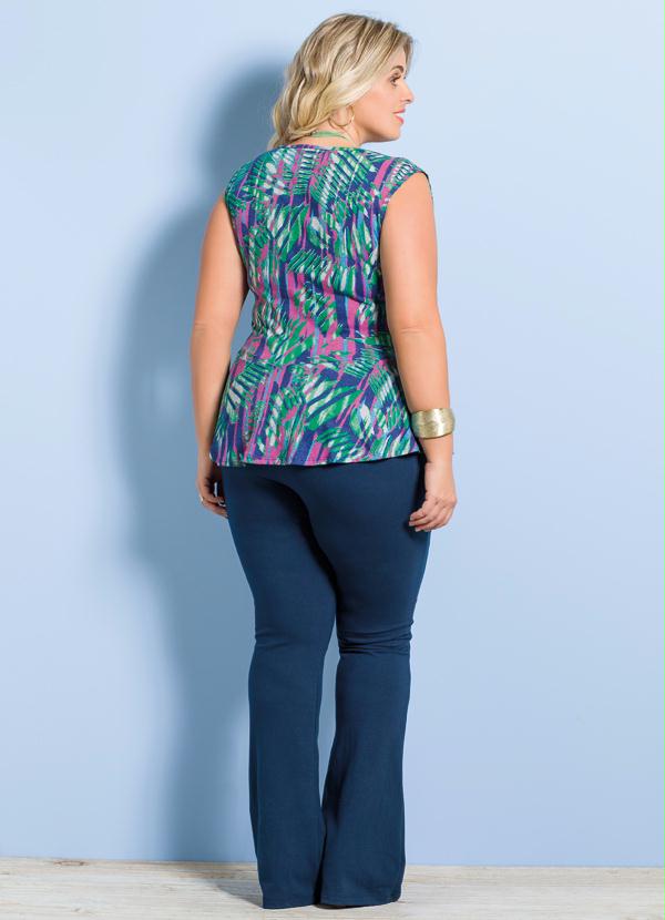 Marguerite - Regata Peplum Estampa Folhagem Marguerite 4