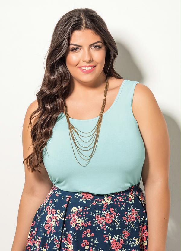 Quintess - Regata Quintess Turquesa com Tiras Cruzadas