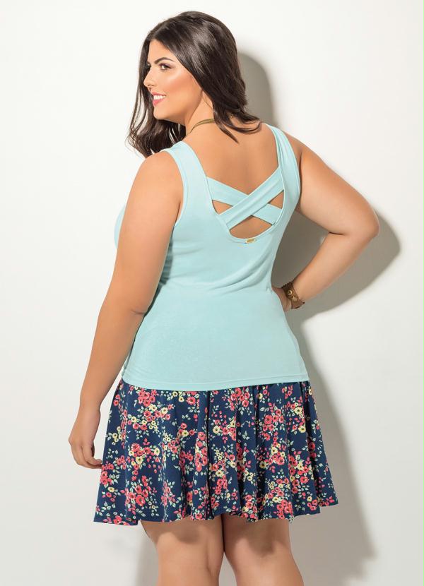 Quintess - Regata Quintess Turquesa com Tiras Cruzadas 2