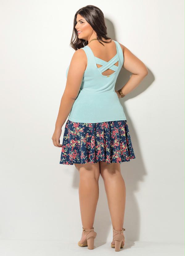 Quintess - Regata Quintess Turquesa com Tiras Cruzadas 4