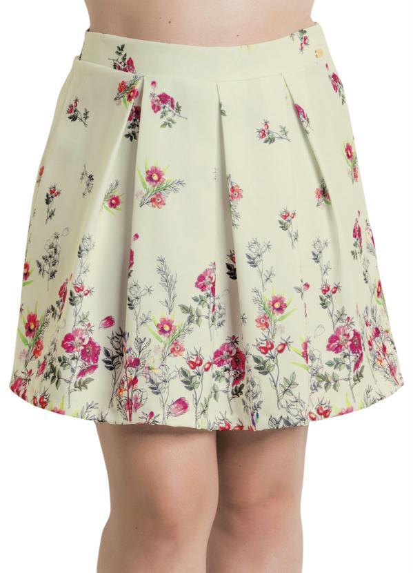 Quintess - Saia Floral com Forro Plus Size Quintess 5