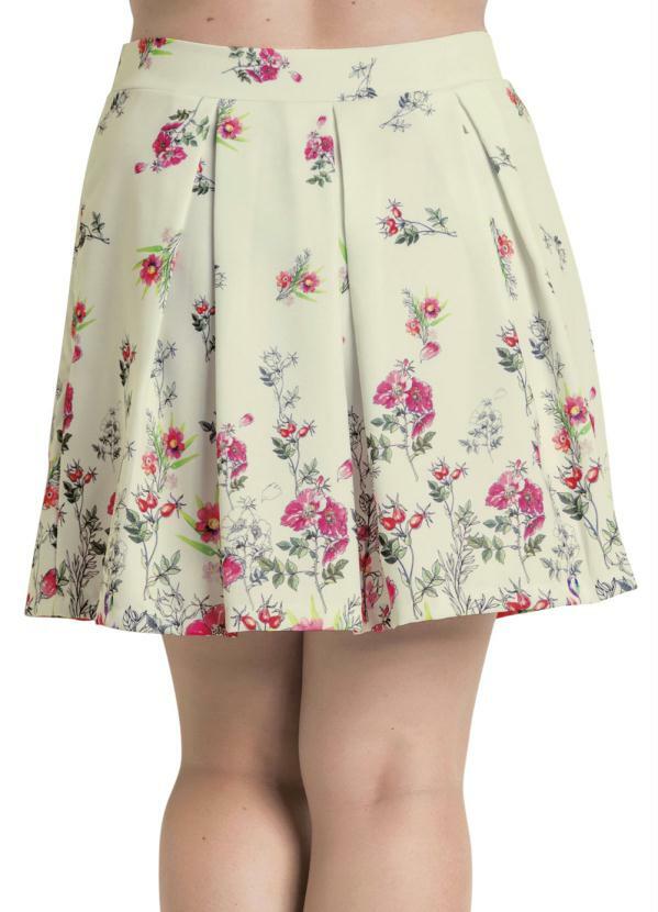 Quintess - Saia Floral com Forro Plus Size Quintess 6