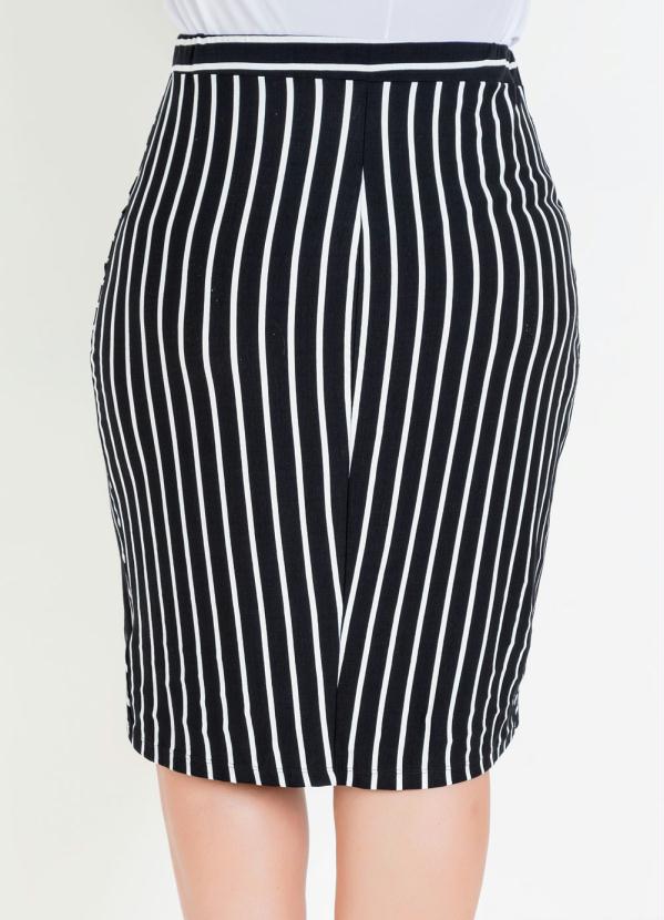 Marguerite - Saia Listrada Plus Size com Fenda 9