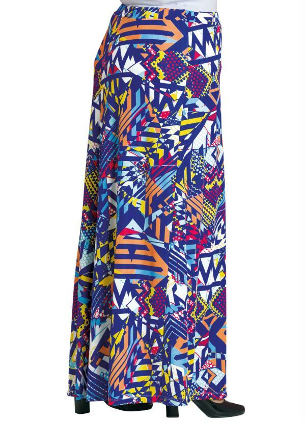 saia longa estampa geometrica