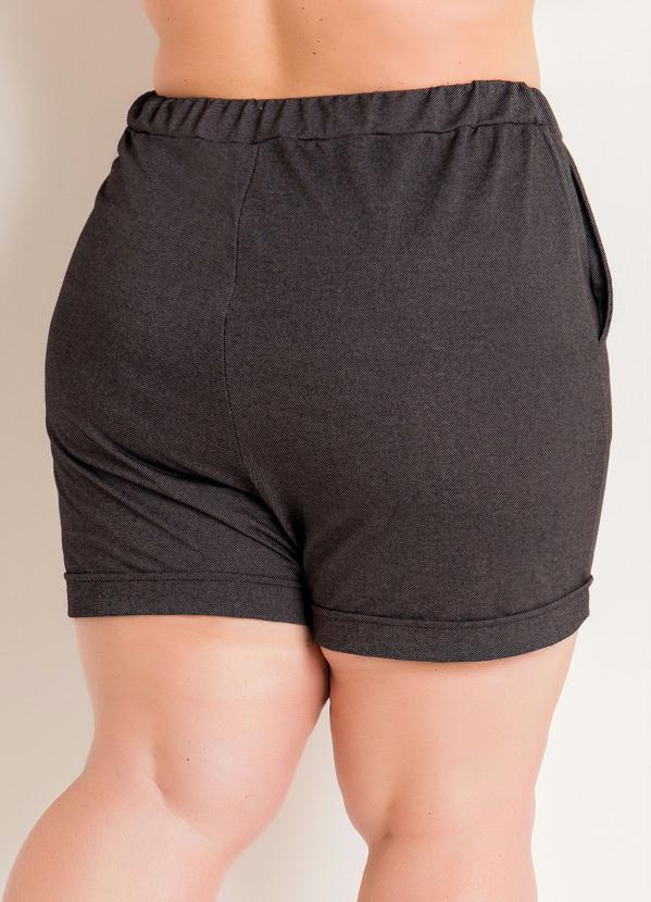 Marguerite - Short com Bolsos Plus Size Preto 8