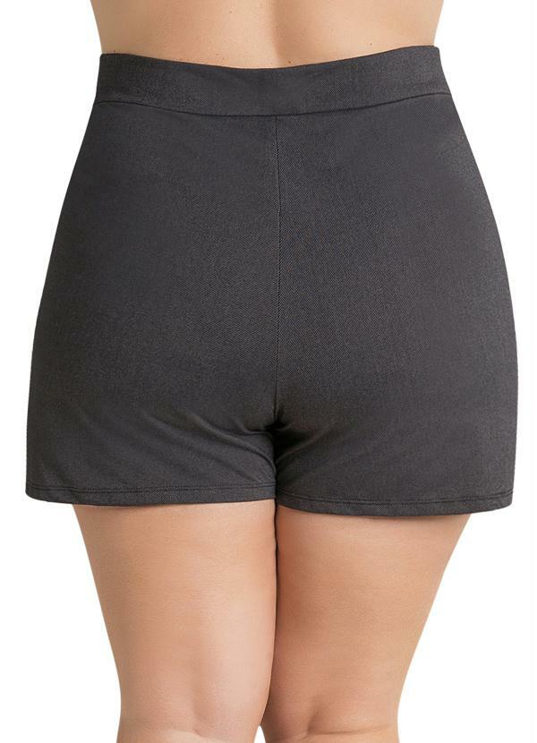 Marguerite - Short com Botões Frontais Preto 8