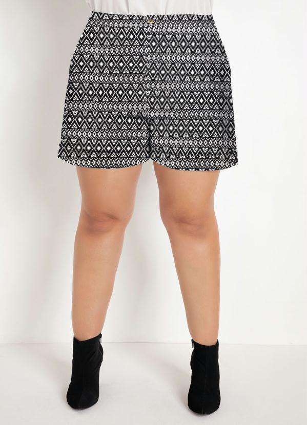 Short Estilo Alfaiataria Étnico Plus Size - Marguerite