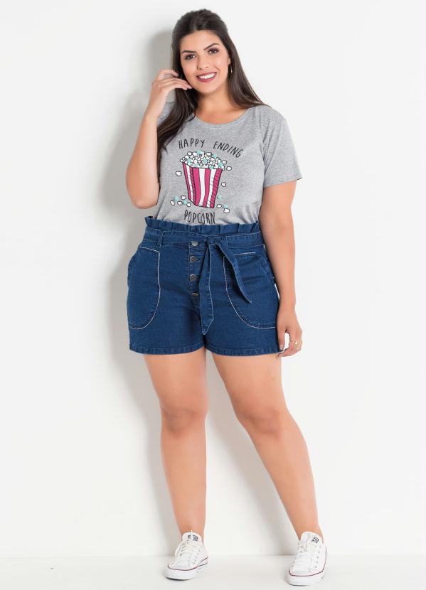 short jeans feminino plus size