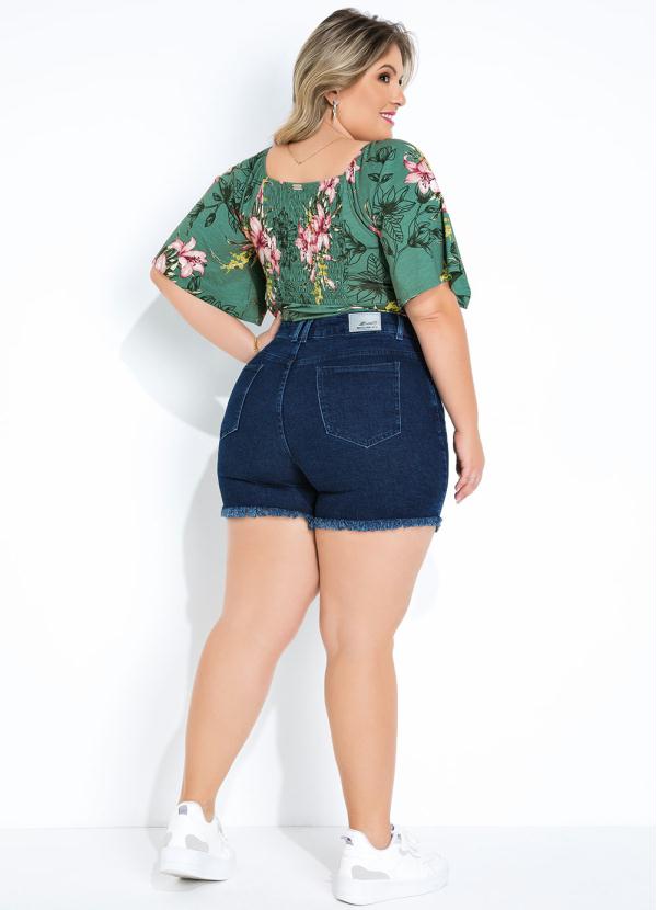 Sawary Jeans - Short Jeans com Barra Desfiada Sawary Plus Size 4