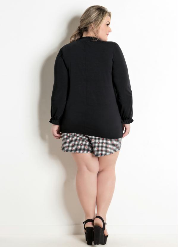 Marguerite - Short Plus Size Xadrez e Floral Marguerite 4