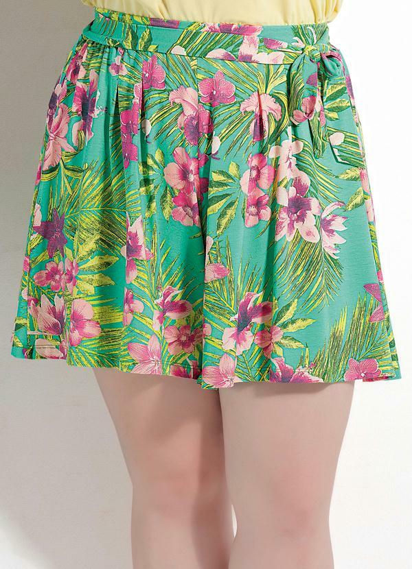 Quintess - Short Soltinho Tropical Plus Size 4