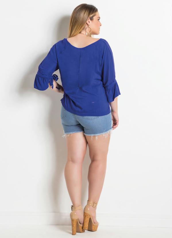 Quintess - Shorts Jeans com Bordado Quintess Plus Size 6