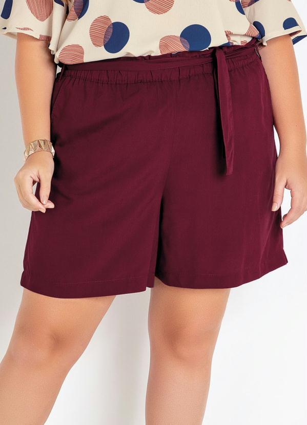 Shorts Plus Size Bord Com Amarra o Mink shorts-plus-size-bord-com-amarra-o-mink