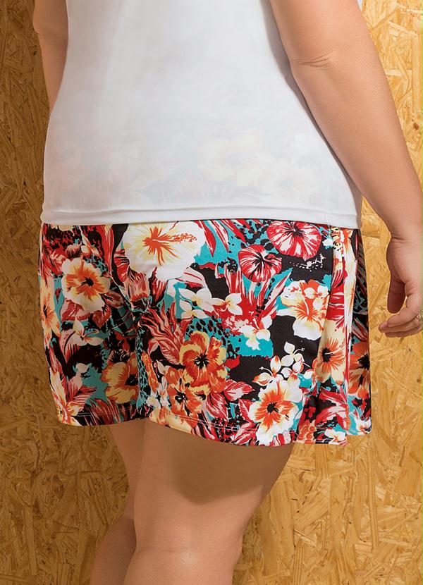 Marguerite - Shorts Saia Soltinho Floral Plus Size 2