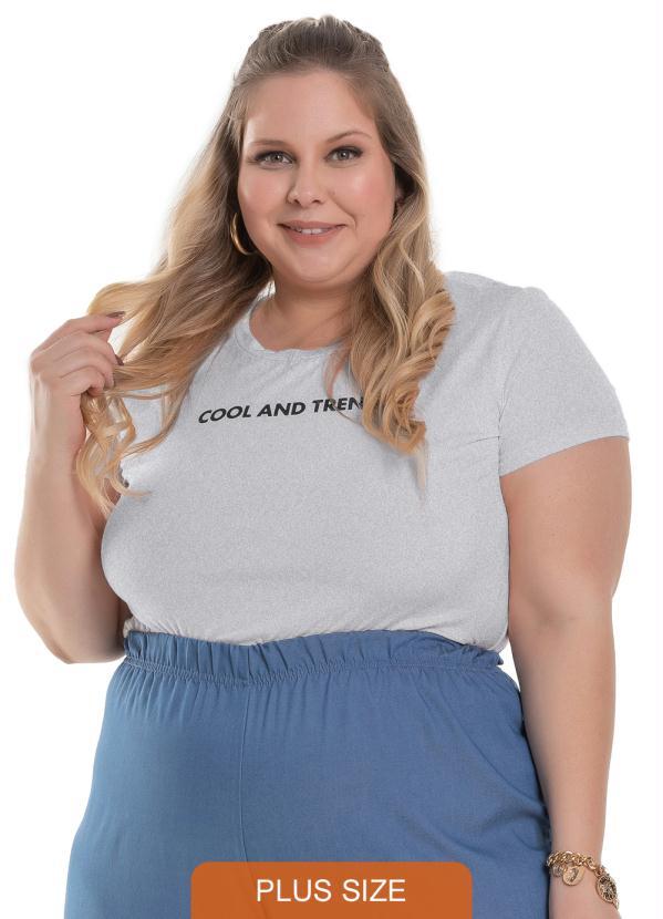 Miss Masy Plus - T-Shirt Feminina Cool And Trendy Mescla