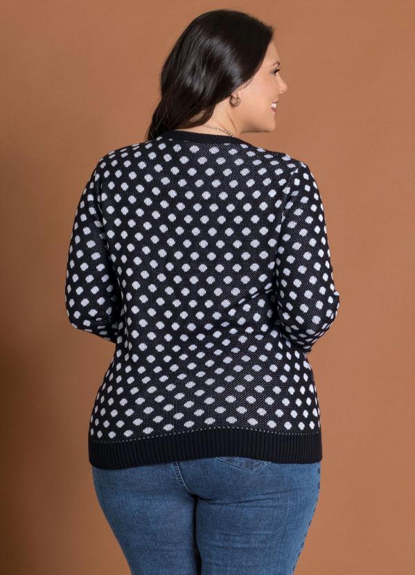 Marguerite - Casaco em Tricot Poá Plus Size Marguerite 2