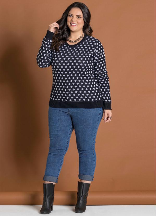 Marguerite - Casaco em Tricot Poá Plus Size Marguerite 4