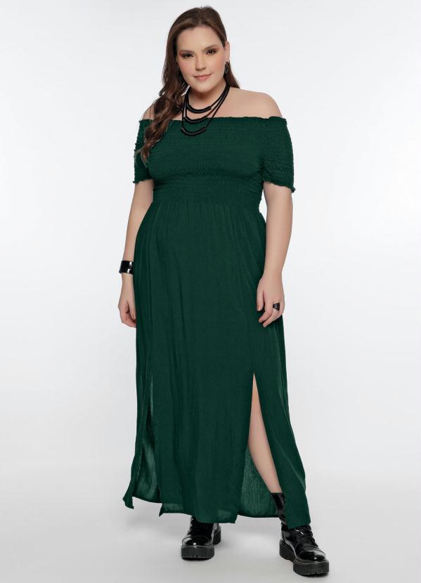 Vestido Plus Size Verde Cigana Mink