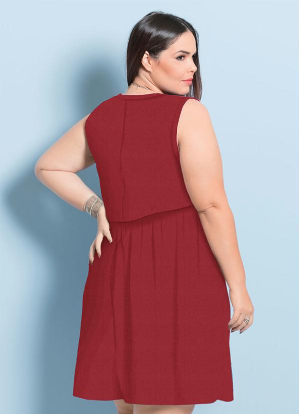 Vestido plus best sale size vermelho curto