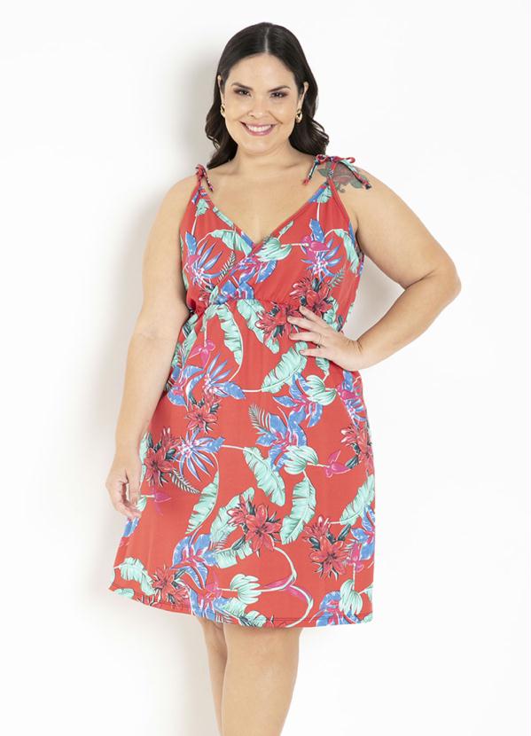 Vestido Floral Com Decote Transpassado Plus Size Marguerite