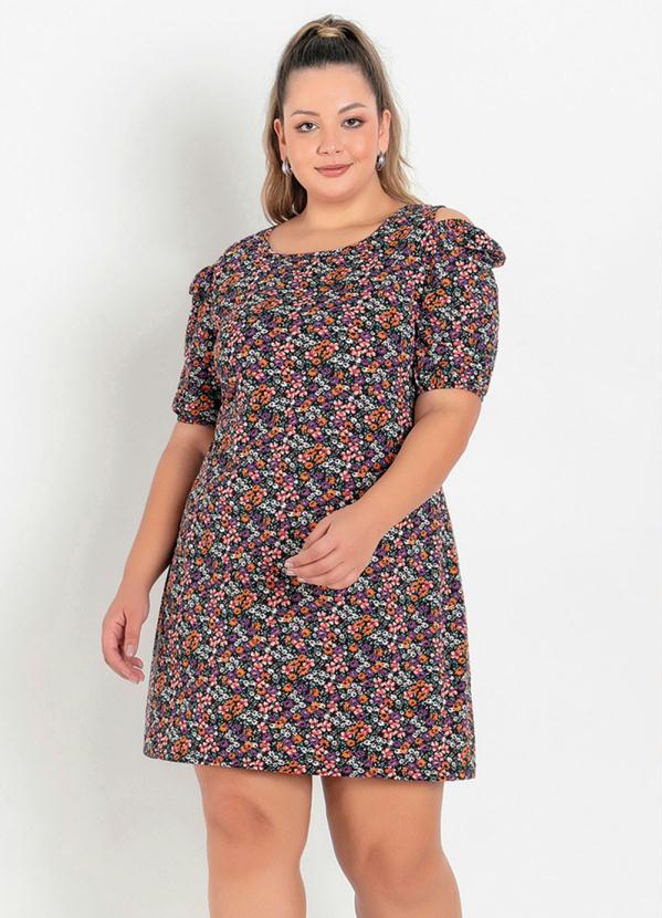 Vestido Floral Com Ombros Vazados Plus Size Marguerite