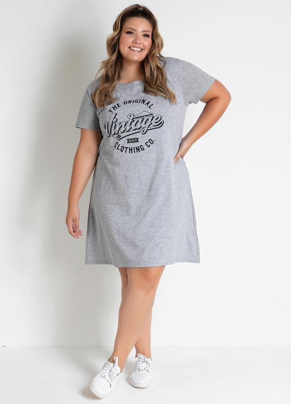 Marguerite - Vestido Mescla com Estampa Plus Size 3