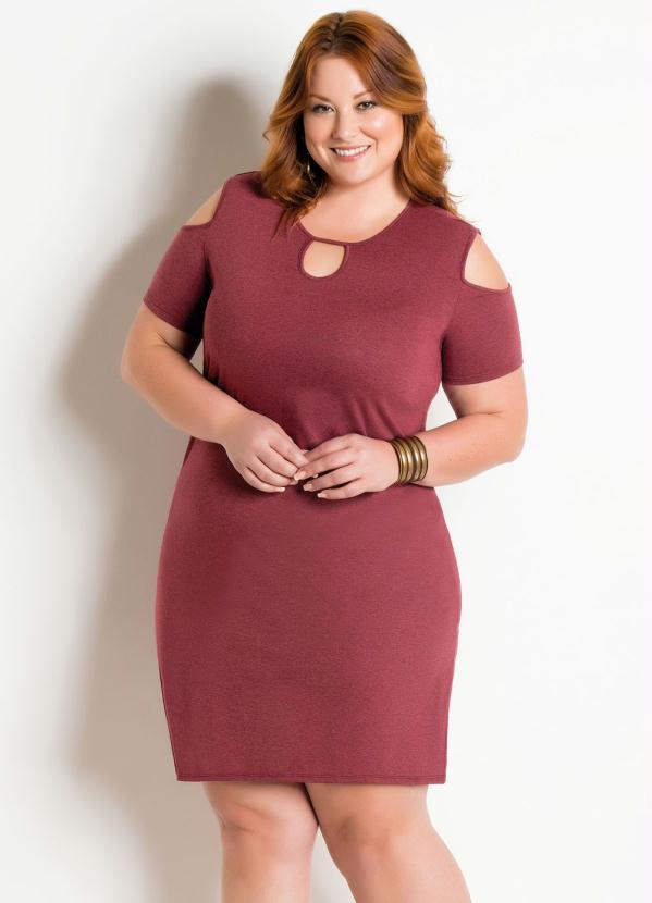 Vestido ombro store vazado plus size