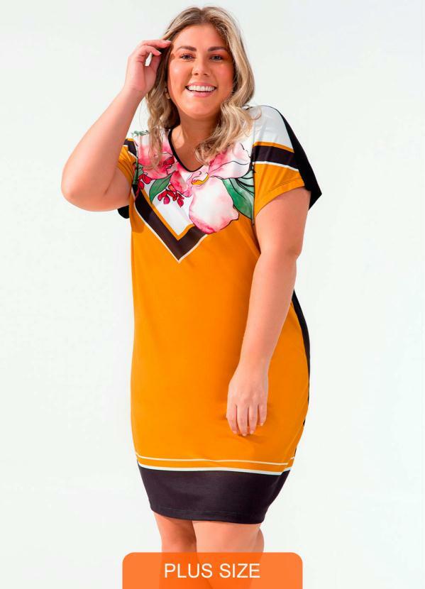 Rovitex Plus Size - Vestido Plus Size Poly Soft Preto