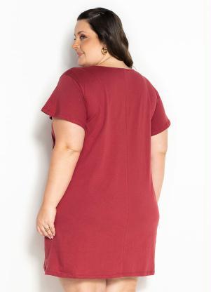Marguerite - Vestido Terracota com Franzido Plus Size - MARGUERITE