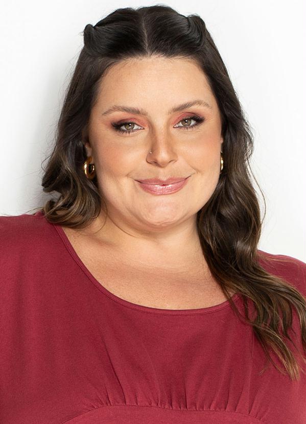 Marguerite - Vestido Terracota com Franzido Plus Size 3