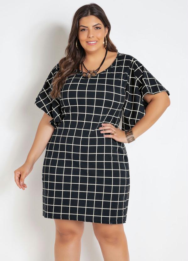 vestido xadrez grid