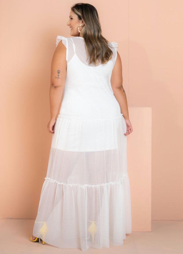 Sale Brands - Vestido Longo Tule Eloah Off White 2