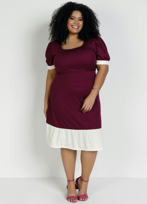 Vestido best sale midi bordo