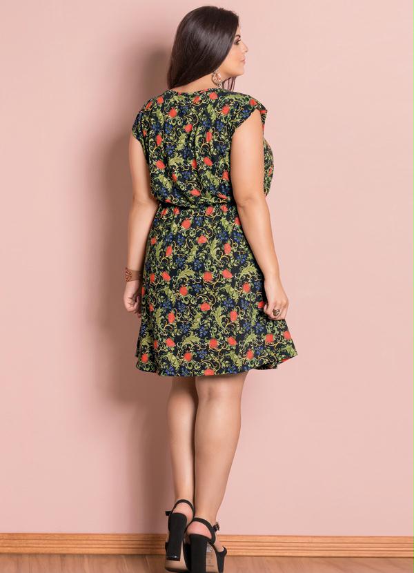 Marguerite - Vestido Manga Copinho Floral Plus Size 4