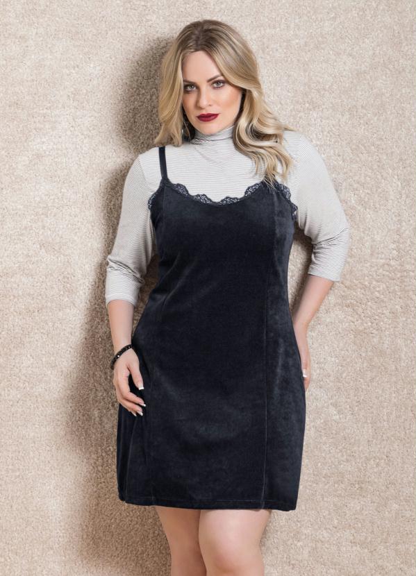 Quintess - Vestido Slip Dress Quintess Preto 2