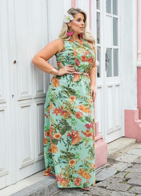 Marguerite - Vestido Longo Marguerite Floral com Recorte 4