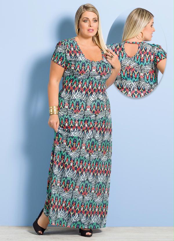 Marguerite - Vestido Longo Mix de Estampas Marguerite