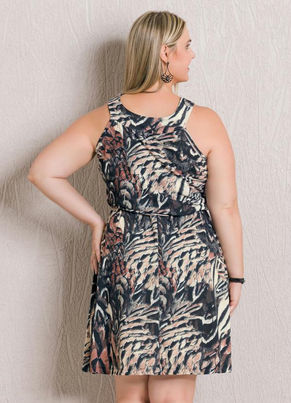 Marguerite - Vestido Animal Print Decote Trapézio Marguerite 2