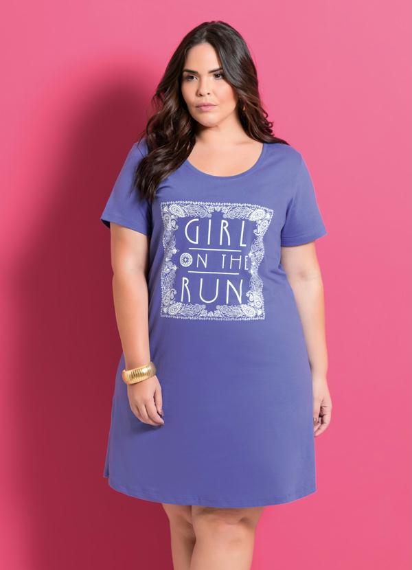 Marguerite - Vestido Básico Lilás Marguerite Plus Size