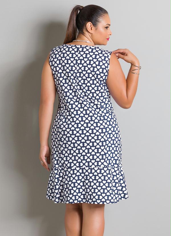 Marguerite - Vestido Estampa de Corações Plus Size 2