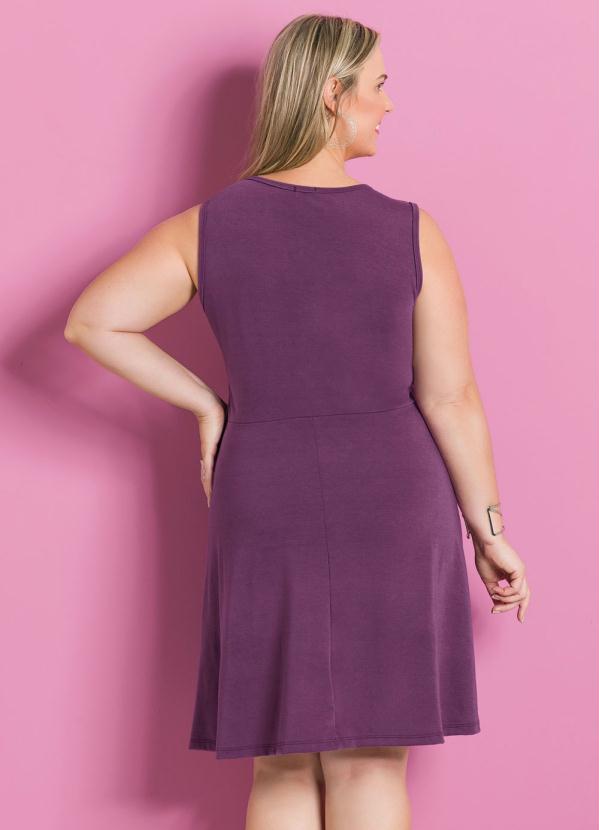 Marguerite - Vestido Marguerite Roxo com Recorte em Tule 3